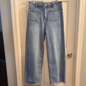 Oat New York Light Blue Wide Leg Jeans